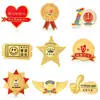 Crachás de nome feitos sob medida, crachás de identificação de metal de broche, crachás de trabalho de aço inoxidável, cartões de identificação de funcionário, crachás de nome de estudante personalizados e cartões de identificação escolares