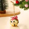 Adornos para árbol de Navidad, Regalos colgantes de coche de Navidad, Decoraciones de campanas, Campanas de metal con lazo
