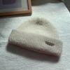 Outono e inverno estilo coreano cor sólida lã chapéu feminino macio cera versátil rosto pequeno chapéu de malha engrossado quente proteção auricular boné