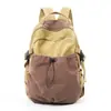 Mochila Artística Retrô Estilo Novo 2026 Bolsa de Lona Lavada de Ombro Duplo para Homens, Mochila Escolar Simples Color-Blocking para Comutadores e Estudantes Universitários para Mulheres