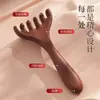 Pente de Galhada de Veado Massageador de Cabeça Seis Garras Terapia do Couro Cabeludo Pente Massagem Garra Gua Sha Pente de Meridianos Arranhador de Pontos de Acupuntura Ferramenta de Massagem do Couro Cabeludo