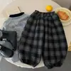 Pantalones de Invierno Kino para Niños con Forro Polar a Cuadros Ropa Infantil Huzhou Zhili Pantalones Casuales Versátiles Estilo Coreano para Niños Pantalones Largos Engrosados
