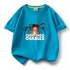 Camiseta de manga corta para niños, verano 2023, nueva camiseta de algodón para niños y niñas, ropa fina de media manga para niños pequeños y de mediana edad.