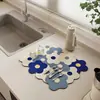 Tapete Drenante para Pia de Cozinha Isolamento Térmico para Bancada Tapete Anti-permestura Estilo Ins Tapete Doméstico Antiderrapante para Mesa de Jantar Tapete Absorvente de Lama de Diatomáceas Sem Lavagem