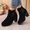 Comercio Exterior Tallas Grandes Botas Pequeñas de Cuero Casuales Cómodas para Mujer Verano Nuevo Estilo Estilo Británico Tacón Grueso Modernas Doc Martens Mujer