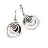 Venta caliente transfronteriza Mingcheng, pendientes retro geométricos en espiral desgastados, pendientes irregulares de tendencia con personalidad europea y americana, al por mayor