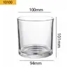 En Stock 10100 Portavelas, Vasos de Aromaterapia, Portavelas de Vidrio de 550 ml, Portavelas Transparentes, Vasos para Velas, Frascos Decorativos de Vidrio