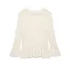 Para Comercio Exterior Europeo y Americano Transfronterizo Ropa de Mujer, Venta Caliente de Aliexpress Moda de Otoño Versátil de Punto Decorativo de Manga Larga para Vestir por Capas