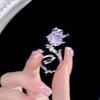 Anillo morado de niebla de espíritu de hielo de rosa espinosa 2023 nuevo diseño de nicho índice frío avanzado anillo abierto para el dedo índice