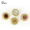 26 Modelos Nuevos de Botones Metálicos Exquisitos y Compactos con Diamantes, Botones Decorativos Redondos Pequeños de 10 mm Cosidos a Mano, Stock Listo Transfronterizo