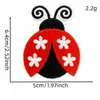 Patche Bordado de Inseto Desenho Animado Fofo Patche de Joaninha de Sete Pontos para Roupas Bolsas DIY Emblema Termocolante Emblema Bordado