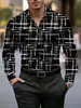 Camisa de Moda para Hombre Estampada Transfronteriza 2026, Manga Larga, Corte Ajustado, Camisa Casual Elástica para Hombre, Talla Grande para Sitios Independientes de Amazon