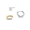 Brincos Ins Femininos de Círculo Completo com Zircônias Micro-Pavimentadas Pequenos Brincos Luxo Acessível Cobre Banhado a Ouro 18K Moda Brincos de Círculo para Cartilagem