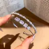 Pulsera abierta geométrica con circonita chapada en oro real de 18 quilates con un diseño único, accesorio de muñeca minimalista de doble capa vintage para mujer
