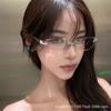 Gafas de lectura de alta inteligencia con temperamento, gafas sin montura Pure Desire, montura retro para mujer, gafas de seda plateada coreanas para jóvenes con hipermetropía