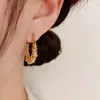 Pendientes de Hebilla de Oreja Retorcida de Circonita Elegantes de Moda Versátiles Simples Personalidad Exquisitos Estilo de Celebridad Diseño de Nicho Pendientes para Mujer