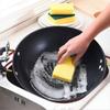 Cocina Engrosado Lavado Tazón Esponja Emery Limpiador Fregado Olla Cepillo de Limpieza Cepillo para Ollas Paño para Tazón Paño para Platos Paño para Platos Trapo H