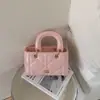 Bolso de Mano con Patrón de Rombo de Nuevo Estilo Transfronterizo, Bolso Cuadrado Pequeño de Lujo Ligero y a la Moda, Versátil para el Trabajo, Bolso Cruzado de Hombro Único Estilo Chanel