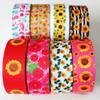 Serie de Flores de Listón de Girasol de Verano Hilo Hecho a Mano DIY Accesorios para la Cabeza y el Cabello Listón Material de Poliéster