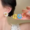 Vacaciones en la Costa~ Pendientes de Girasol Estilo Resort para Mujer, Nuevos Accesorios Únicos y Audaces para Fotos de Viaje Primavera/Verano
