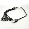 Cable de Carga Extendida USB-A a 6 Tipo-C, Cable de Datos Multifuncional de Seis en Uno con Múltiples Conectores de PVC
