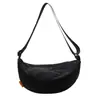 Bolso de Tela Transfronterizo de Nuevo Estilo con Correa Ancha Casual al Hombro para Mujer, Bolso Tipo Dumpling Versátil Simple Ligero de Moda