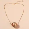 Cadena de Clavícula Nueva Moda Transfronteriza Europea y Americana Collar de Bola de Titanio Cadena Decorativa de Lujo Ligero Elegante Exagerado para Mujer