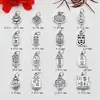 Accesorios de Plata Pura 999 Colgante 3D de Paz y Buena Fortuna Pulsera de Cuerda Trenzada DIY Accesorios para Joyería