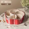 Caja Compartimentada con Tapa para Frutos Secos, Caja de Almacenamiento de Snacks para Sala de Estar del Hogar, Charola Sellada a Prueba de Polvo para Frutos Secos y Dulces, Charola de Frutas de Lujo Ligero