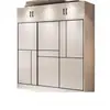 Guarda-roupa para uso doméstico no quarto, armário de roupas pequeno de luxo leve para apartamento, armário de armazenamento multicamadas para casa de aluguel, armário de armazenamento com porta de correr