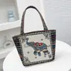 Comercio Exterior al por Mayor Nuevo Bolso Étnico de Elefante Matai para Mujer Bolso de Mano Simple para el Trabajo Bolso de Lona Bordado Bolso Pequeño Transfronterizo