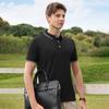 Nova Camisa Polo Masculina 2024 Tendência Primavera e Verão Cor Pura Simples Versão Pública Top Negócios Camiseta de Manga Curta