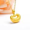 Colgante de lingote de oro con arena de Vietnam, chapado en oro, con forma de moneda de la fortuna, de latón, de larga duración, con candado, fabricantes directos al por mayor