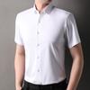 Camisa de Manga Corta Hengyuanxiang Sin Planchado para Hombre 2025 Verano Nueva Vestir Casual de Negocios Camisa Blanca Camisa para Hombre