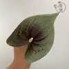 Alta imitação PU único Palma Vermelha flor artificial casamento sala de estar decoração flor falsa arranjo de flores material de flor toque cola macia palma vermelha atacado