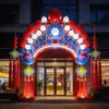 Instalação Personalizada de Arco de Coroa de Fênix Estilo Chinês com Chapéus de Erudito para Exibições de Fotos, Marcos Nacionais da Moda, Adereços de Foto para Shopping Centers ao Ar Livre