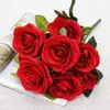 10 Rosas Artificiales de Boda para Decoración del Hogar y de Bodas, Ramo de Flores Artificiales