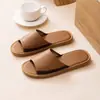 Pantuflas de Cuero Genuino de Verano para Mujer, Uso en Interiores para Parejas, Suela Suave Antideslizante, Sandalias de Piel de Vaca de Capa Superior para Hombre, Verano