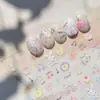 Pegatinas Estereoscópicas de Uñas Nuevas y Coloridas de Oso Gato Lindo de Dibujos Animados Lazo Pegatinas para Uñas DIY Teléfono Móvil Taza de Agua
