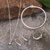 Joias europeias e americanas colar gota d'água conjunto de pulseira anel brincos colar de quatro peças joias versáteis atacado