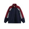 Chamarra Sudadera Casual Retro Americana con Bloques de Color de Tres Rayas y Cuello Alto para Hombre, Diseño de Primavera y Otoño con Cremallera, Cardigan Sudadera de Moda