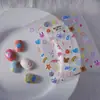 Pegatinas para Uñas 5D con Textura de Oso Emoticono Lindo, Calcomanías 3D Divertidas tipo Graffiti para Uñas DIY, Decoración de Diario