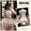 Feimu Ropa Íntima Sexy Deseo Puro Cintura Expuesta Estilo Marinero Traje JK Uniforme Tentación Sexy Coqueteo Glúteos Expuestos No Necesita Quitarse 6924