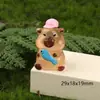 Micro Paisagem Nova Capivara Boneca Capivara Acessórios de Decoração DIY Desktop Carro Pequenos Enfeites