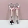 Comercio exterior Vajilla Sanrio juego de tenedor y cuchara kulomi melody forma linda estudiantes portátil acero inoxidable 304