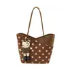 Bolso de mano grande de moda para mujer, nuevo bolso de hombro de moda otoño 2026, bolso tote de lunares de alto valor para el día a día