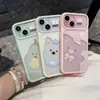 Funda linda de cerdo rosa West Highland de dibujos animados para Apple 17 Pro Max, Alta estética para niñas, 16 Ventana de visualización grande 15