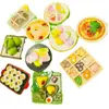 Pegatinas creativas gourmet personalizadas para refrigerador, pegatinas magnéticas de resina para jugar con comida, pegatinas de decoración para el hogar, suministro directo de fábrica