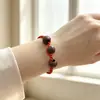 Pulsera de cuerda roja tres pulsera marrón pulsera de cuerda roja tejida pulsera DIY pulsera para niños joyería
