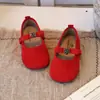 Zapatos Mary Jane Dopamina para Niñas Modelo Nuevo 2026 Zapatos de Terciopelo y Piel Camelia Bebé Suela Suave Zapatos Bajos de una Sola Pieza